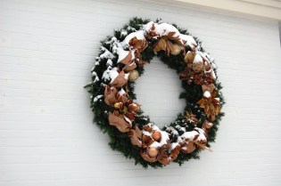 Snow on wreath
